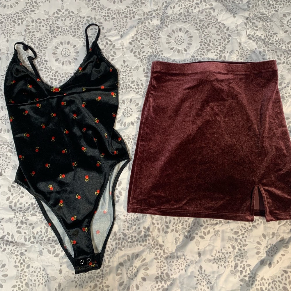 Forever 21 Mini shirt and body Suit